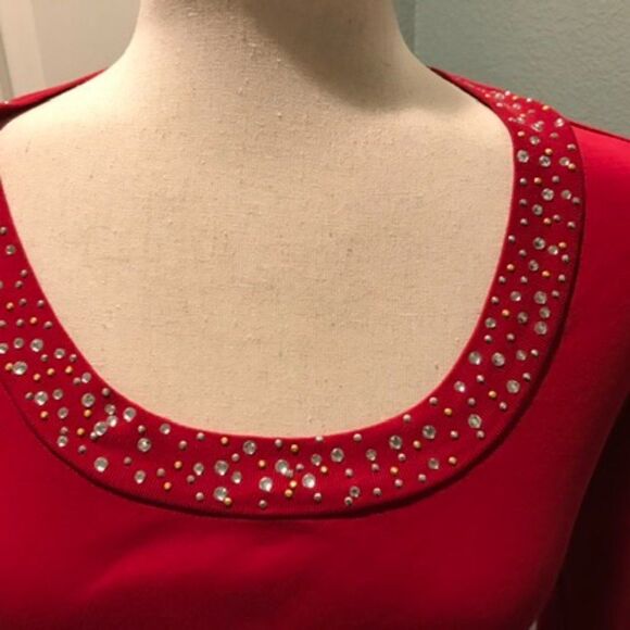 Style & Co. Red Sparkle Sweater - Picture 3 of 5